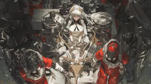 机械 女孩 抓捕 防护服 未来主义 12k动漫壁纸 MACGF.COM - macGF