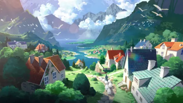 4k 美丽海边房子 动漫风景 天空 别墅 12k动漫风景壁纸 - macGF