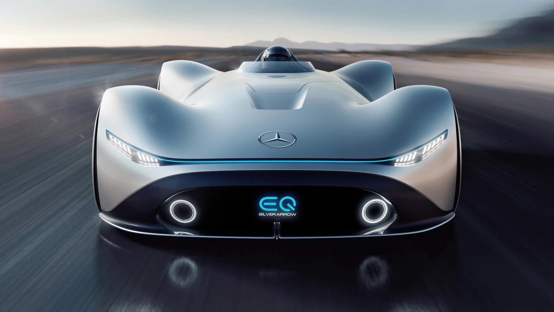 奔驰银箭Mercedes-Benz Vision EQ Silver Arrow 白色 12k跑车壁纸