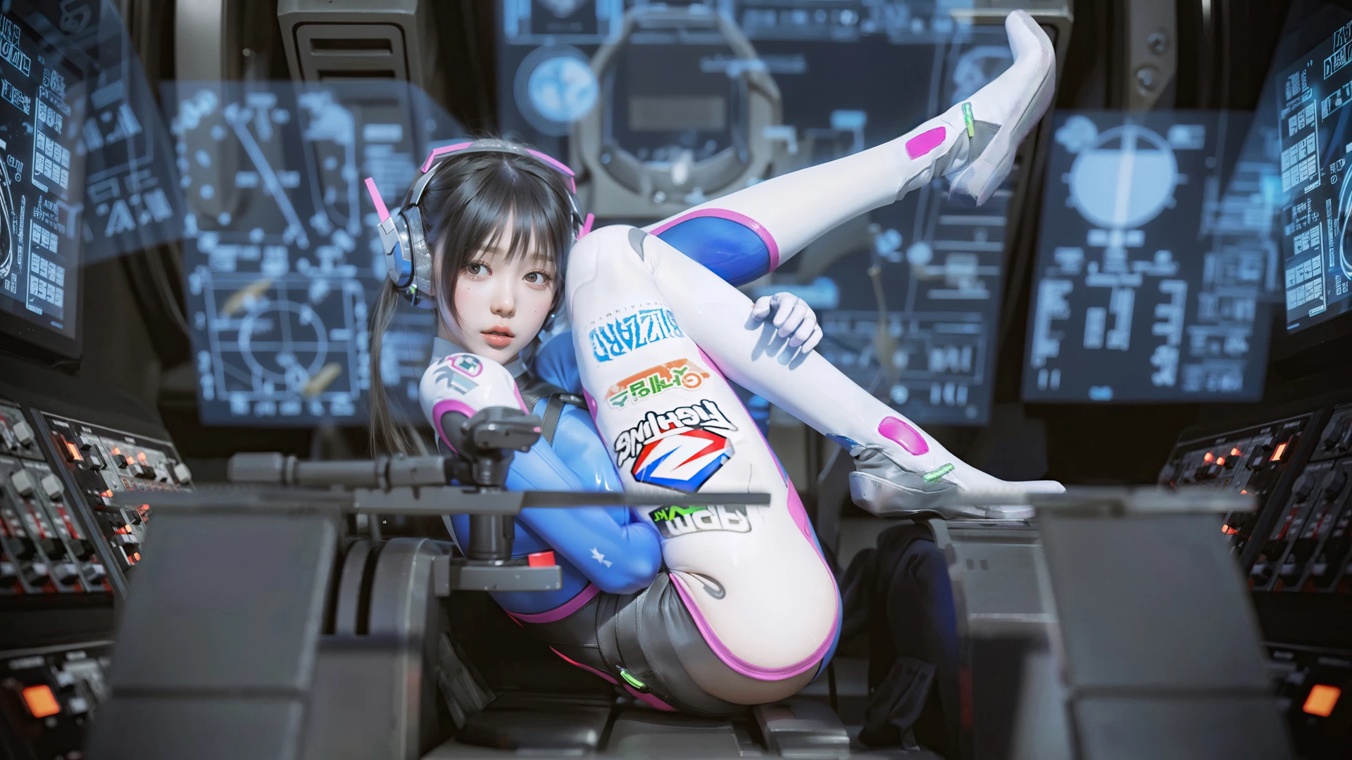 守望先锋 D.Va 同人 机械 屏幕 机仓 MACGF.COM