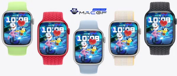 bt21小伙伴们正天空中起飞 Apple Watch 精美原生景深人像表盘 - macGF