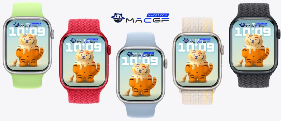 MUZIK TIGER 小老虎融化掉的雪糕 Apple Watch 原生景深人像表盘