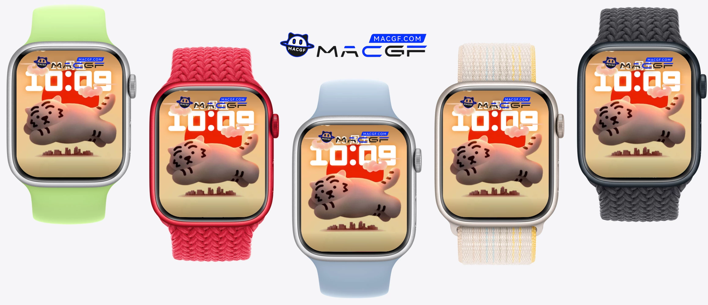 MUZIK TIGER 云 小老虎 红日 Apple Watch 原生景深人像表盘 - macGF