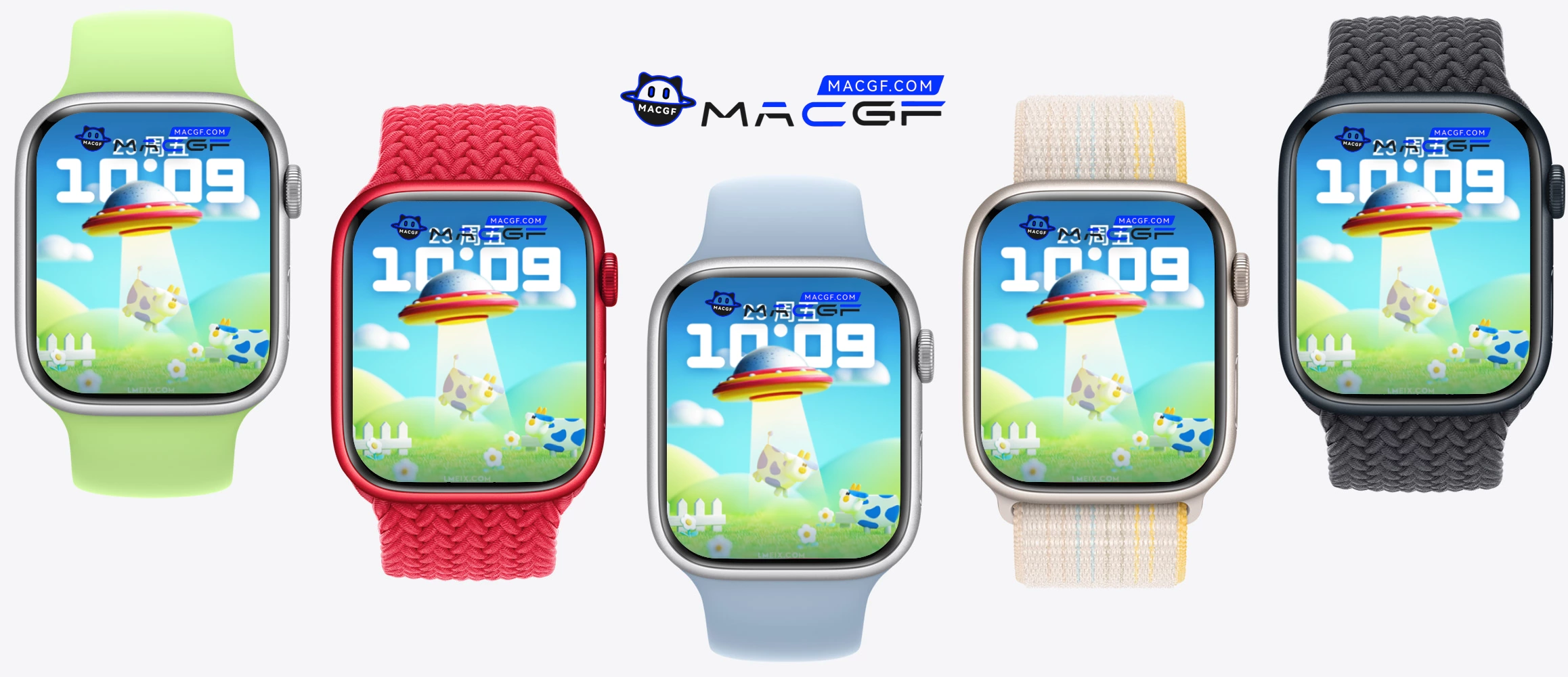 UFO飞碟 农场 奶牛 Apple Watch 原生景深人像表盘 - macGF