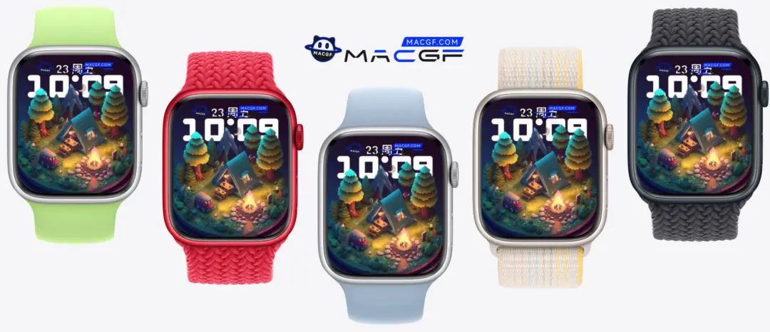 微缩 野外 露营 篝火 夜晚  Apple Watch 精美景深表盘