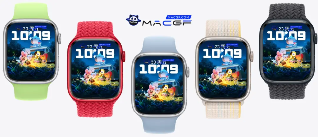 bt21 露营 野外 篝火 观赏月亮 Apple Watch 景深人像表盘