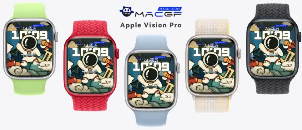可爱宇航员 火箭 云雾 Apple watch 精美原生表盘 - macGF