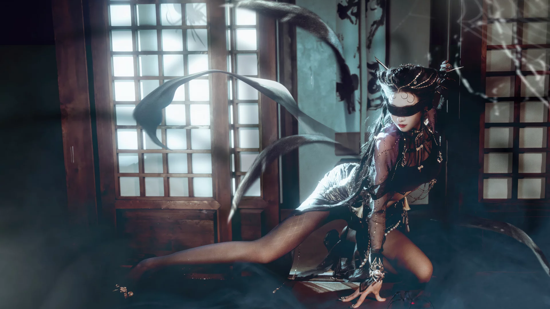 永劫无间 宁红夜 蜘蛛精cos 美女 12k美女壁纸 MACGF.COM