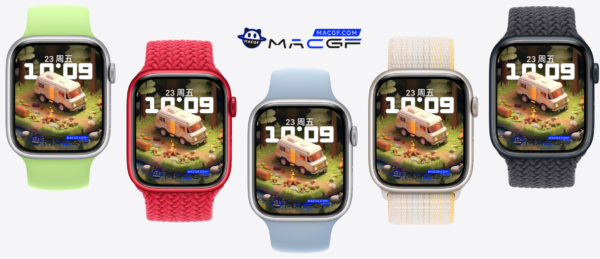 野外 露营 小面包 苹果Apple Watch 景深人像表盘 - macGF