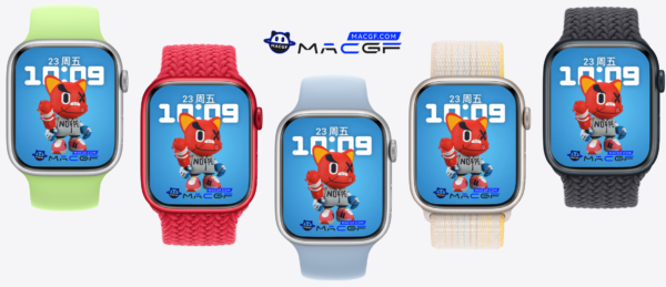 暴力熊 拿着狼牙棒 苹果 Apple Watch 景深人像表盘 - macGF