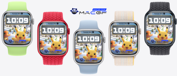 雪地 宝可梦精灵 皮卡丘 苹果 Apple Watch 景深人像表盘 - macGF