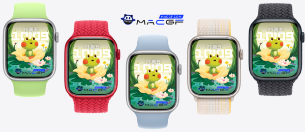 莲花上的小青蛙 苹果 Apple Watch 景深人像表盘 - macGF
