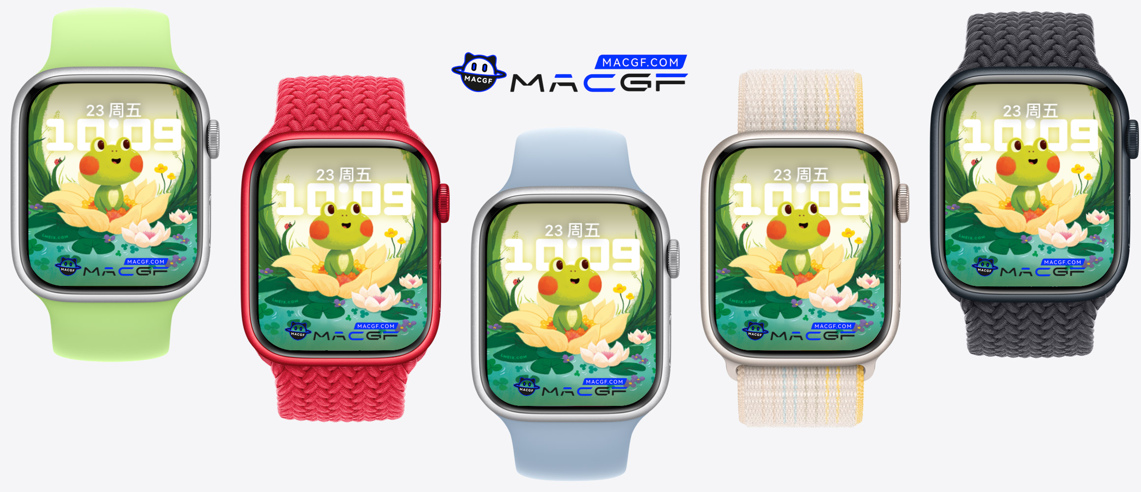 莲花上的小青蛙 苹果 Apple Watch 景深人像表盘 - MACGF
