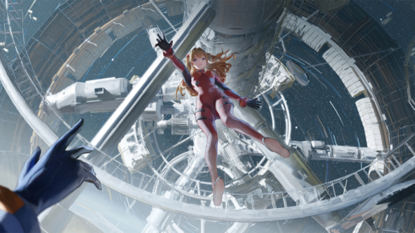 新世纪福音战士 明日香 宇宙 空间站 12k动漫壁纸 MACGF.COM - macGF