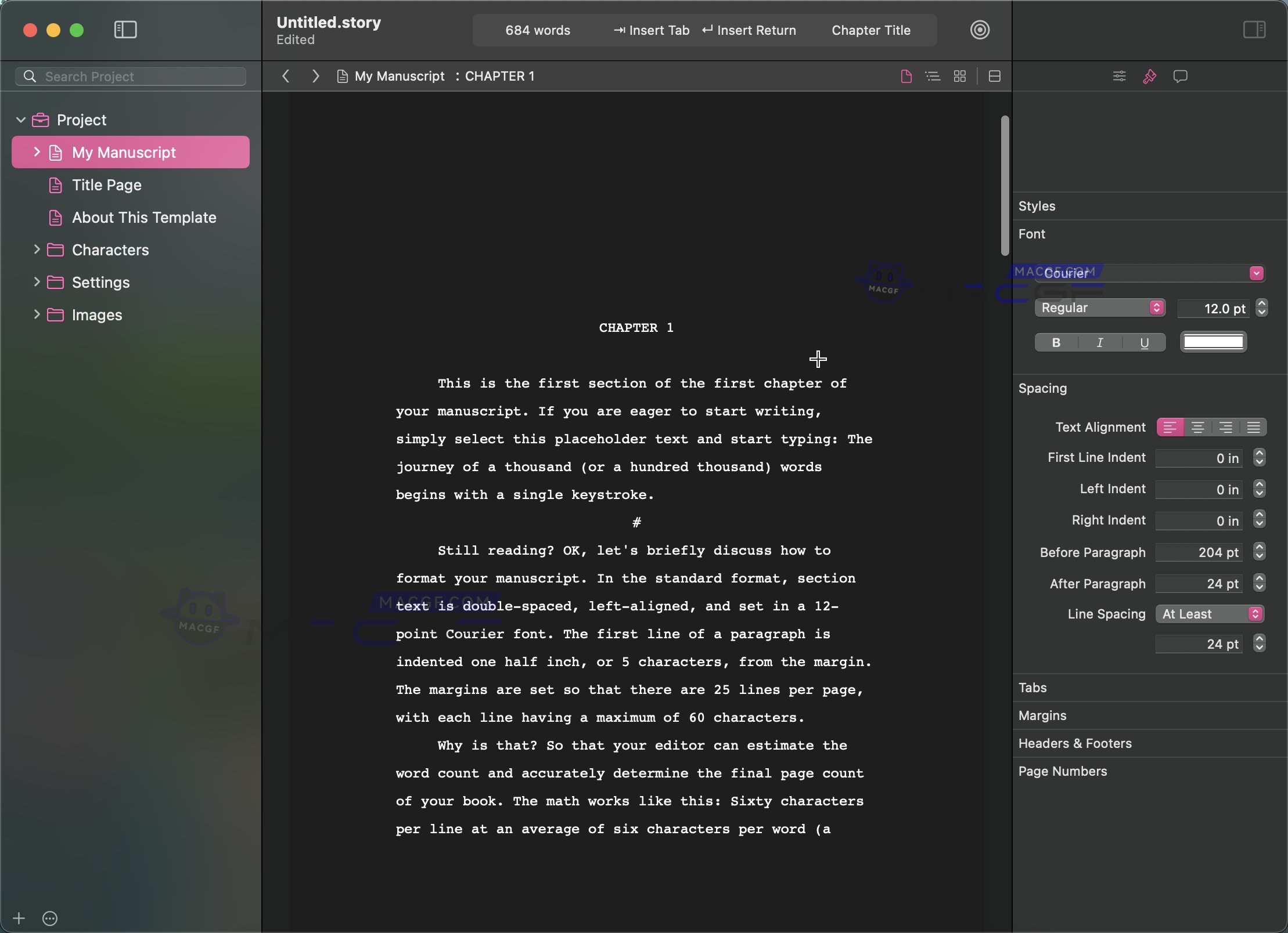 图片[3] - 「小说剧本写作软件｜剧情脚本写作工具」Storyist v4.3.1 英文激活版 - macGF