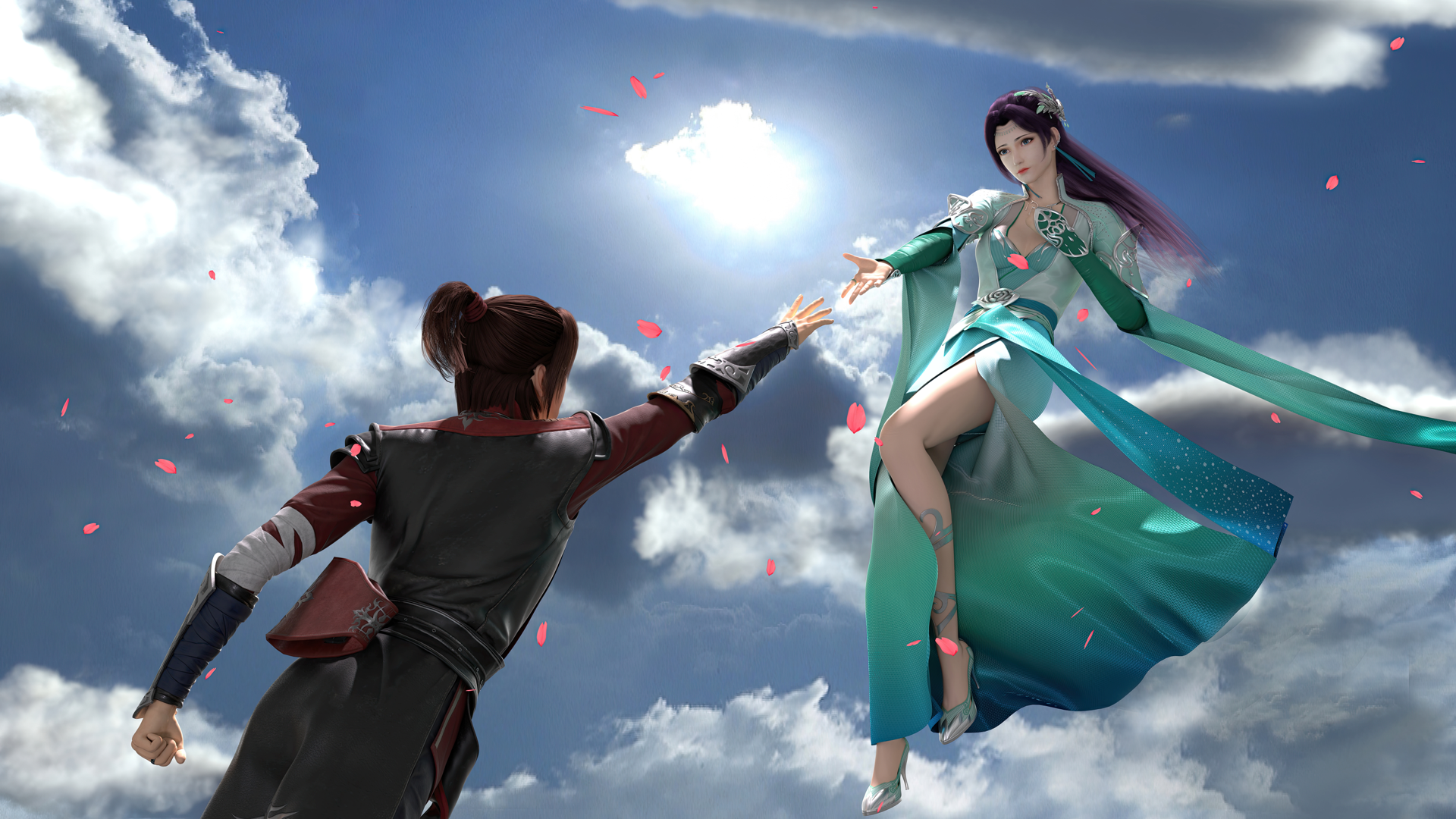 斗破苍穹 云韵 萧炎 12k动漫游戏壁纸 MACGF.COM