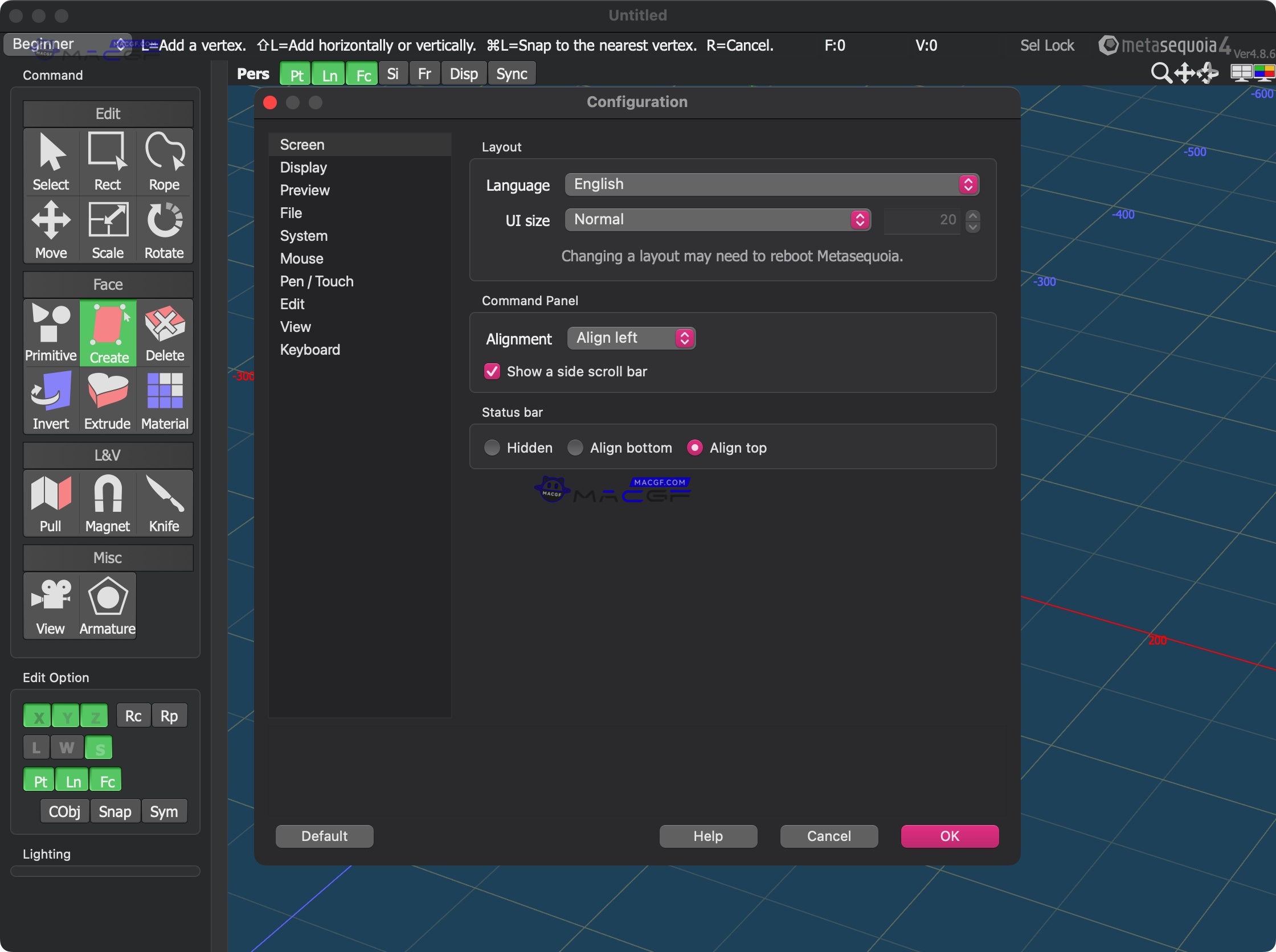 图片[4] - 「水杉3D建模&三维模型建模」Metasequoia 4 v4.8.6 中文版 - macGF