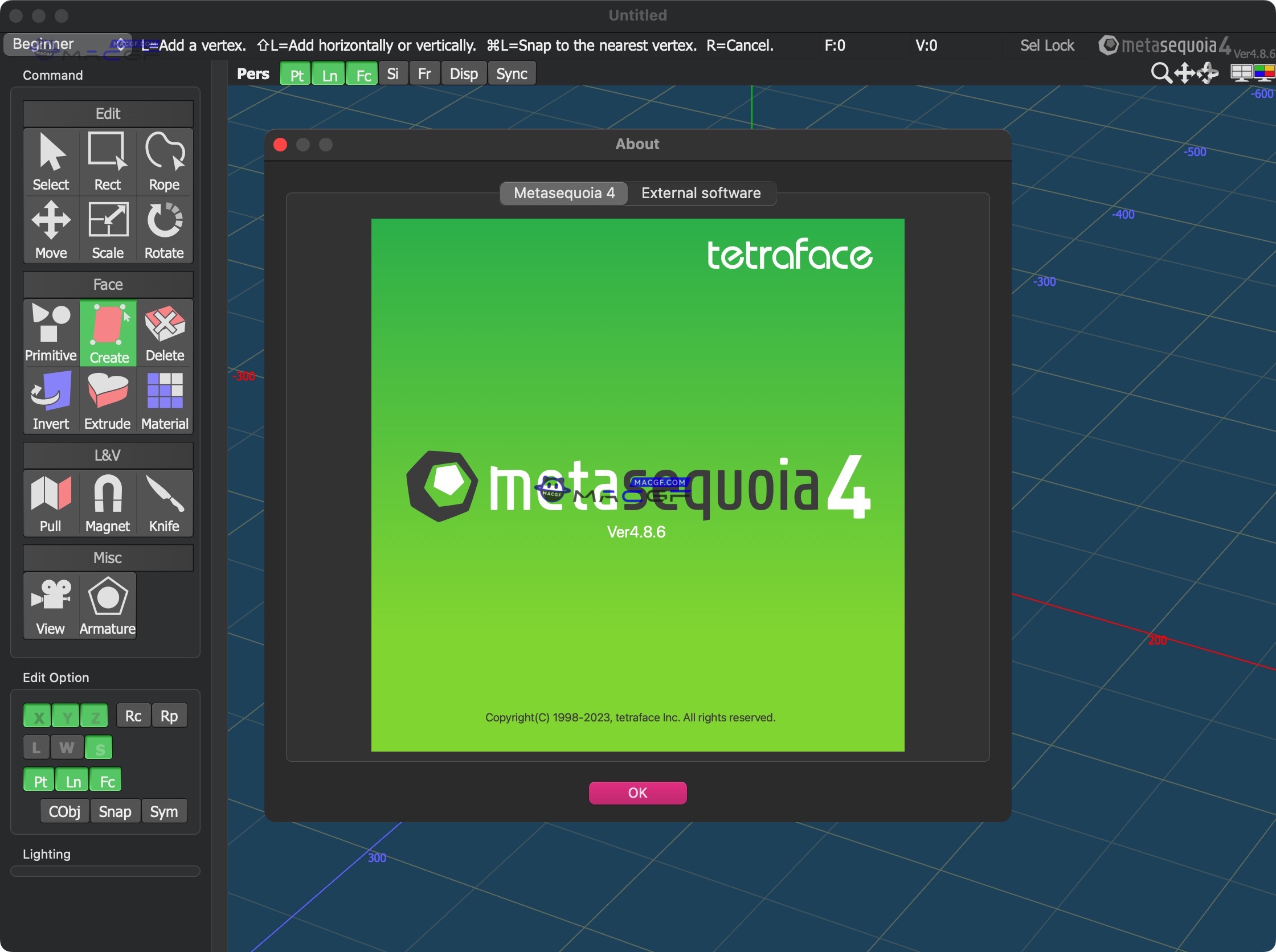 图片[2] - 「水杉3D建模&三维模型建模」Metasequoia 4 v4.8.6 中文版 - macGF