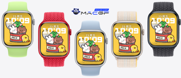 罐头里冒出的三只小可爱 苹果 Apple Watch 景深人像表盘 - macGF