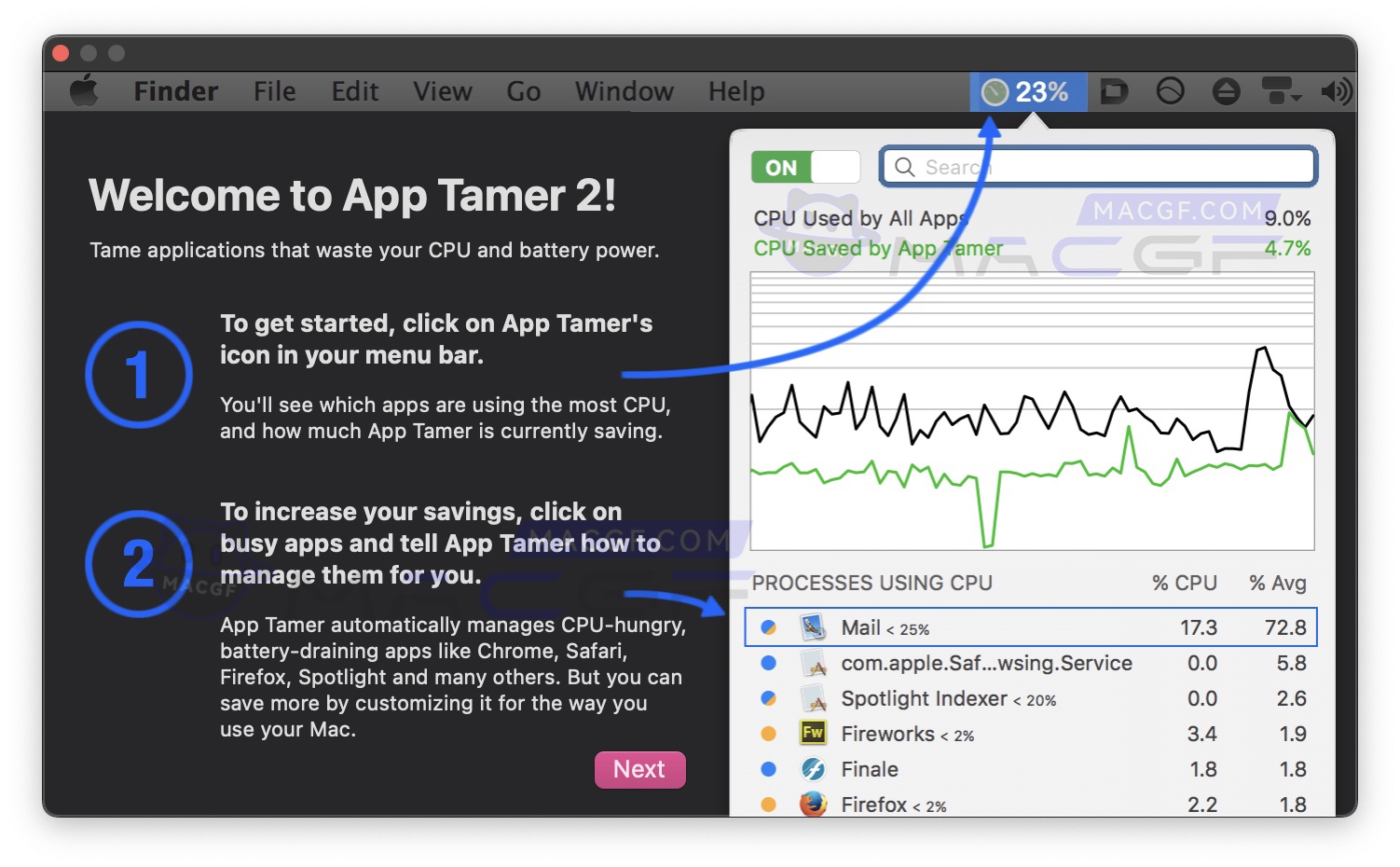 图片[2] - 「防止占用过多CPU和电池寿命」App Tamer v2.8.4 激活版 - macGF