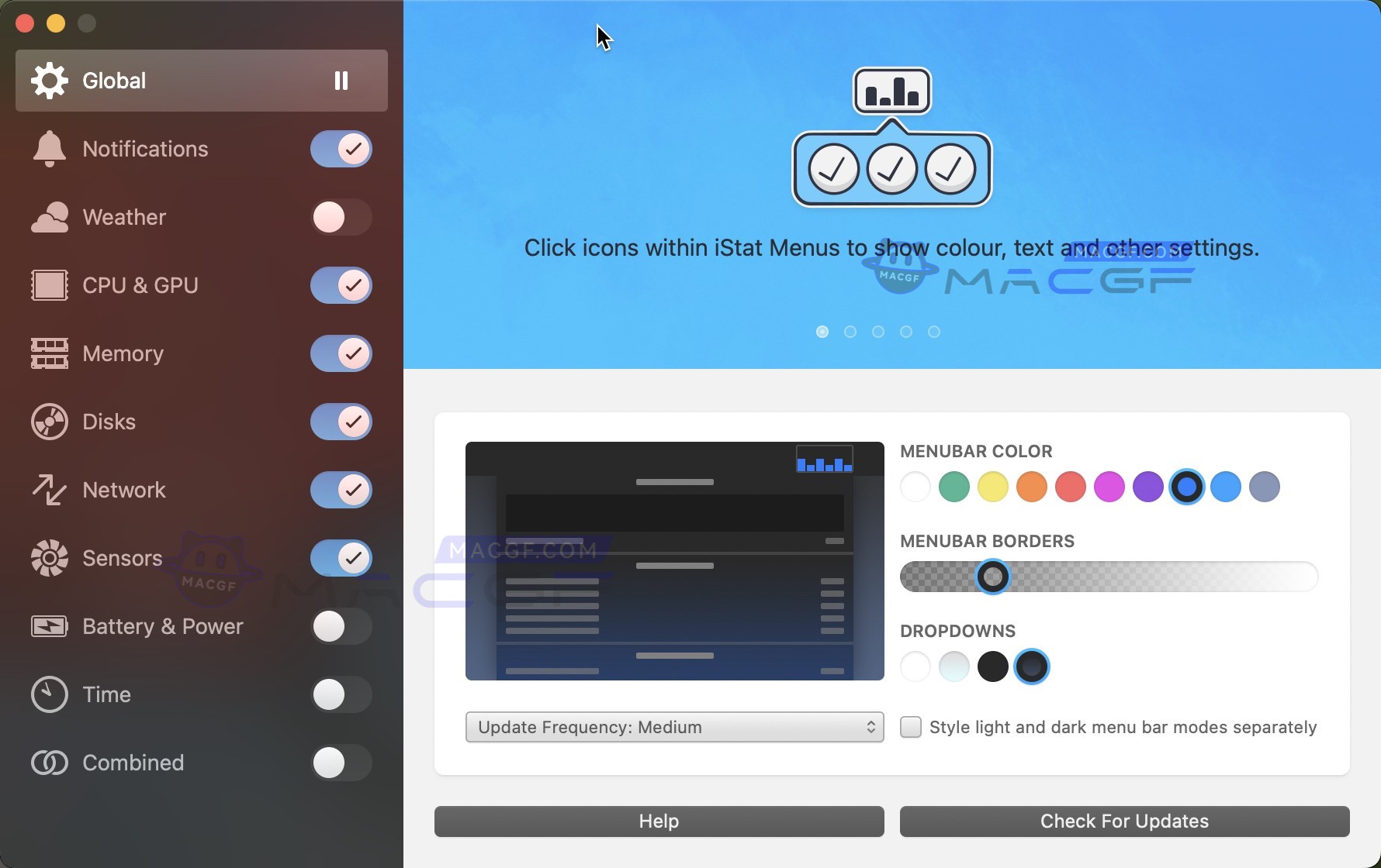 图片[1] - 「菜单栏显示系统状态监控工具」iStat Menus v6.72(1226) 中文版 - macGF