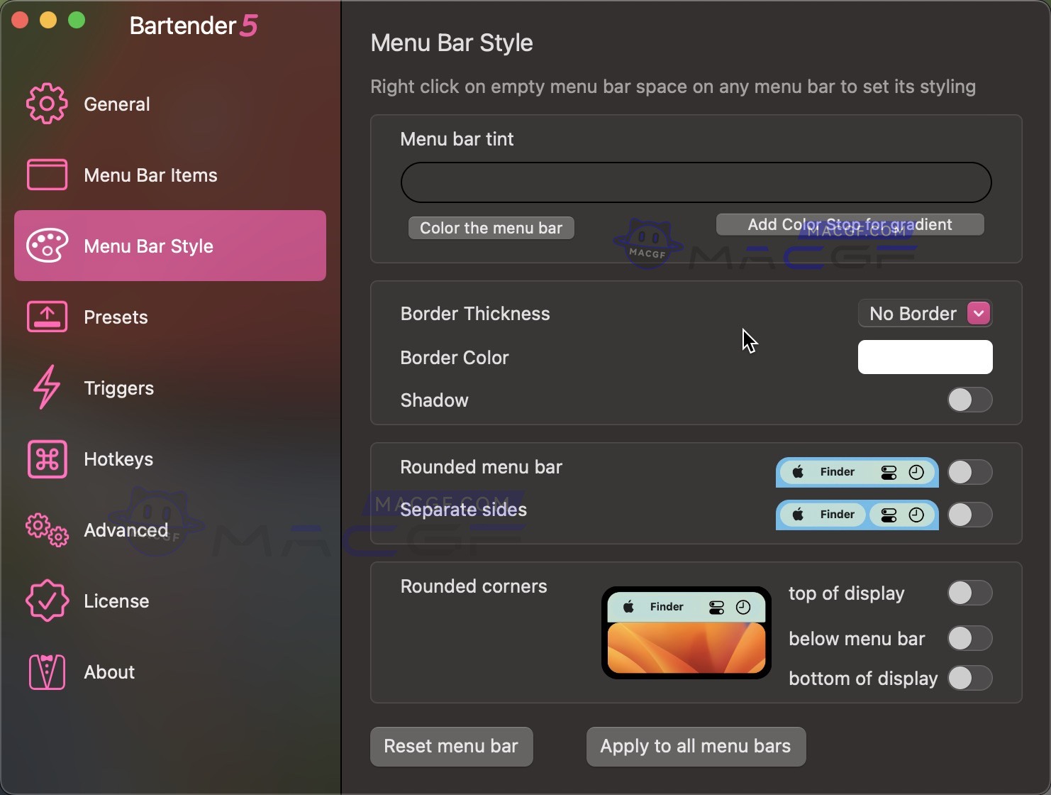 图片[5] - 「菜单栏图标管理神器」Bartender 5 v5.0.37 激活版 - macGF