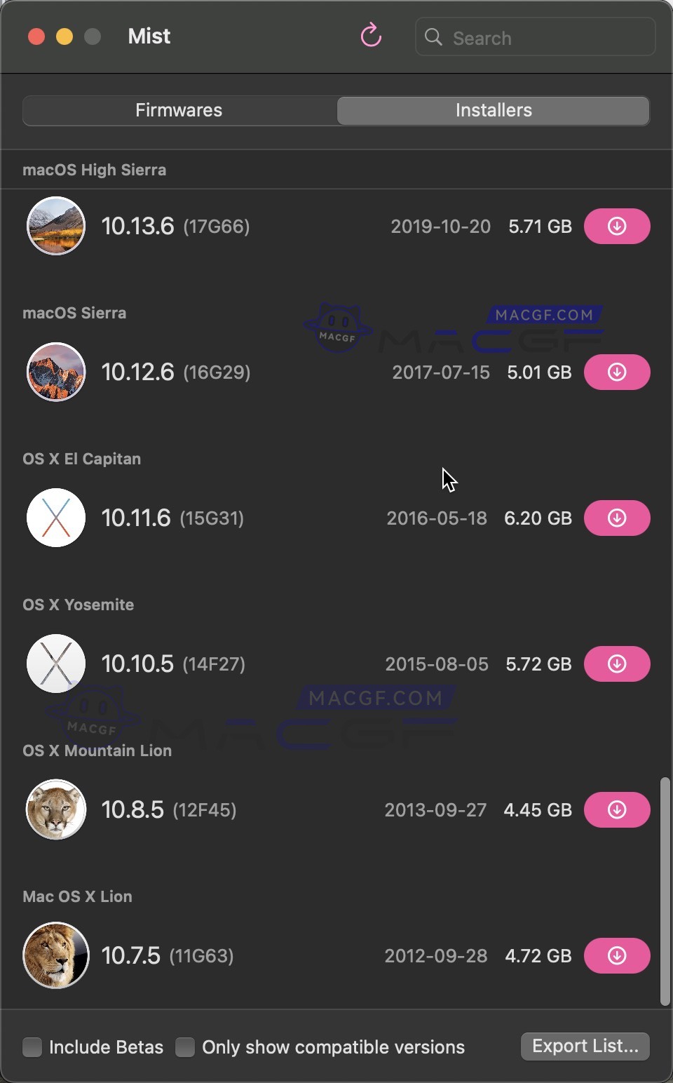 图片[3] - 「macOS固件｜安装包｜系统镜像下载工具」Mist v0.9.1 英文版 - macGF