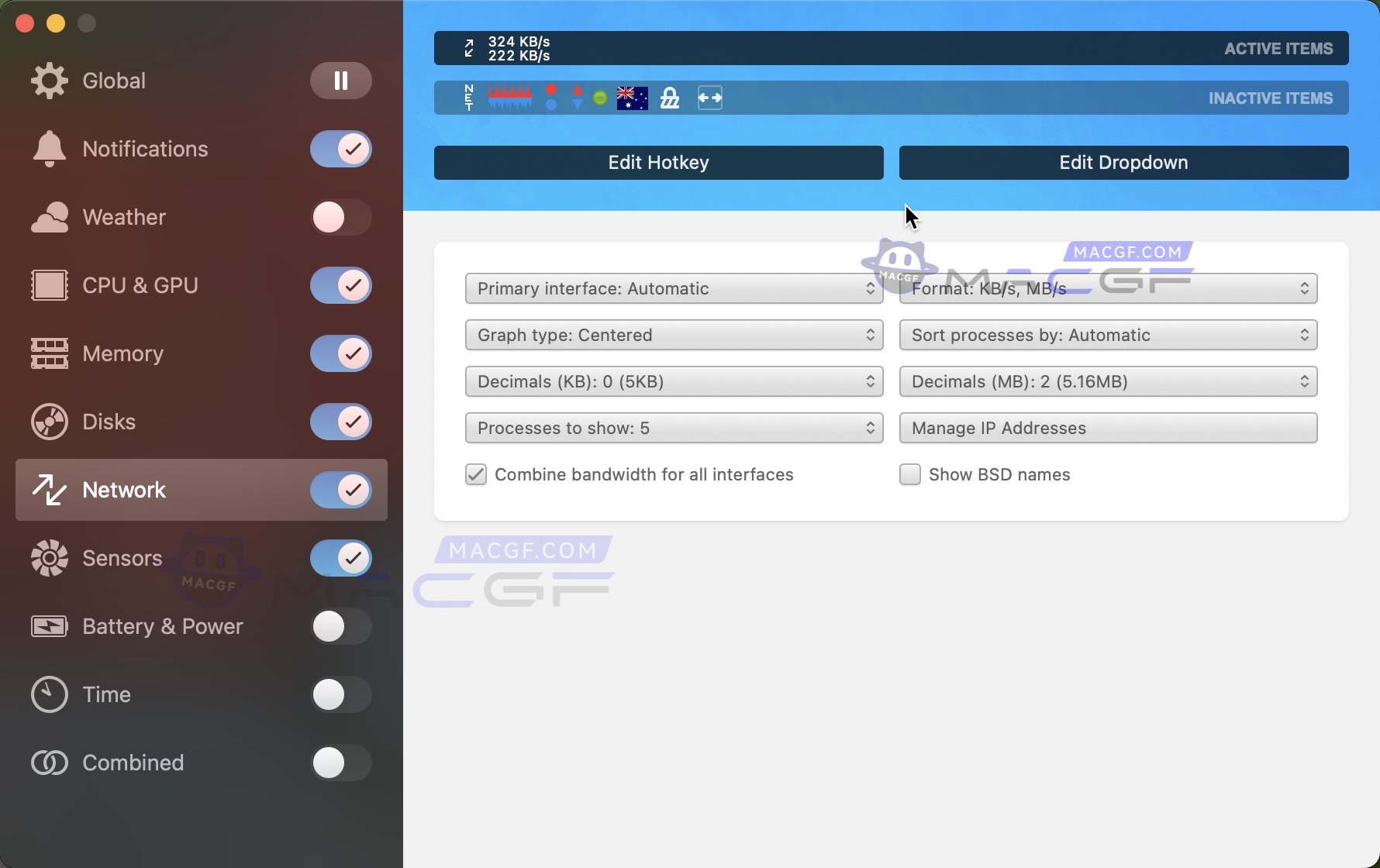 图片[2] - 「菜单栏显示系统状态监控工具」iStat Menus v6.72(1226) 中文版 - macGF