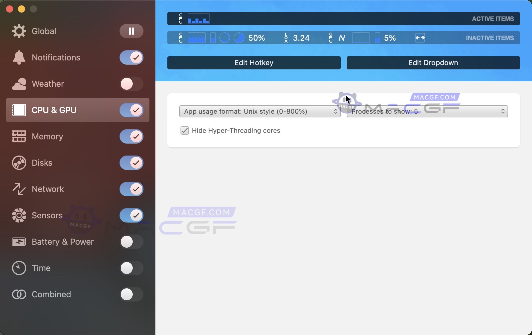 图片[3] - 「菜单栏显示系统状态监控工具」iStat Menus v6.72(1226) 中文版 - macGF