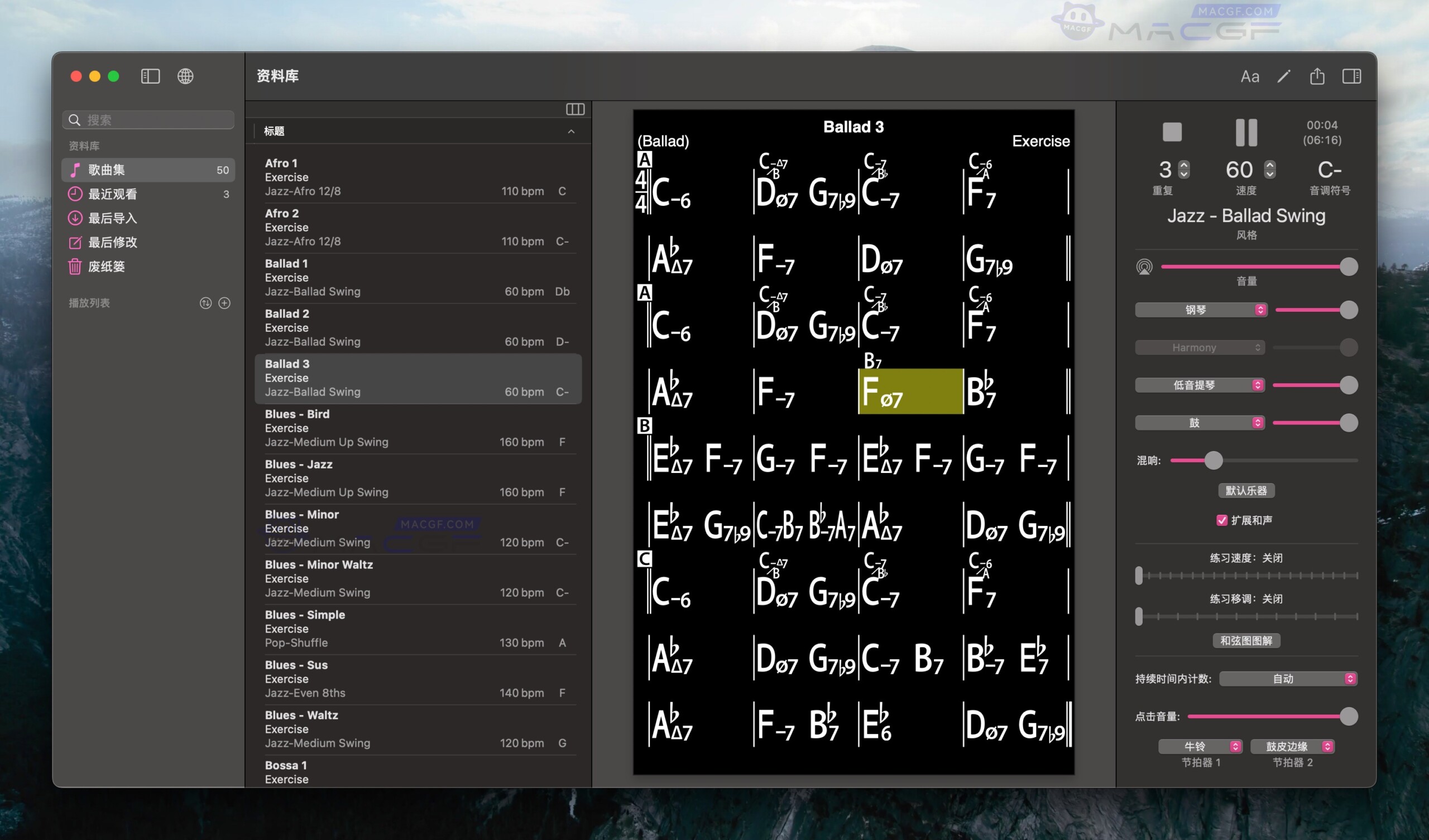 图片[1] - 「音乐伴奏练习参考｜收集和弦图表工具」iReal Pro v2023.11 激活版 - macGF