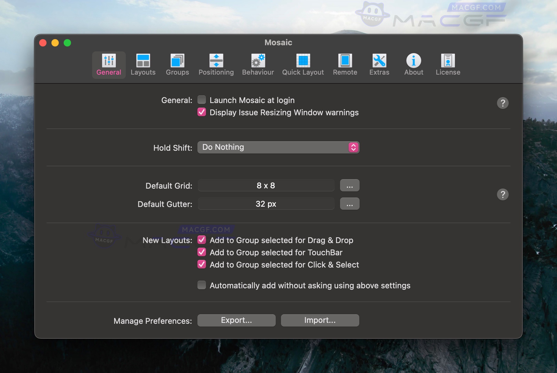 图片[3] - 「系统菜单栏快捷窗口布局管理工具」Mosaic v1.4 激活版 - macGF