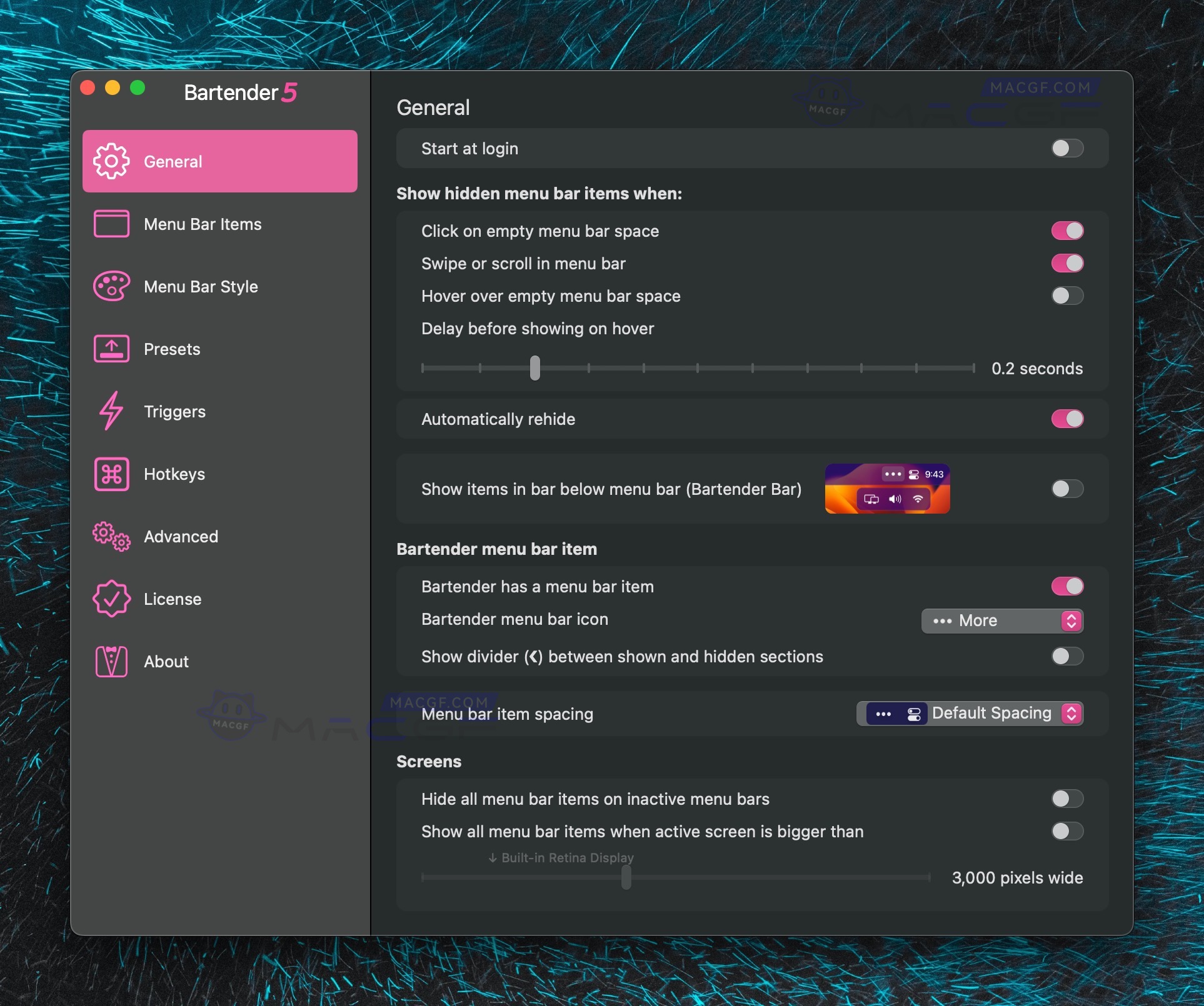 图片[1] - 「菜单栏图标管理神器」Bartender v6.0.0 直装激活版 - macGF
