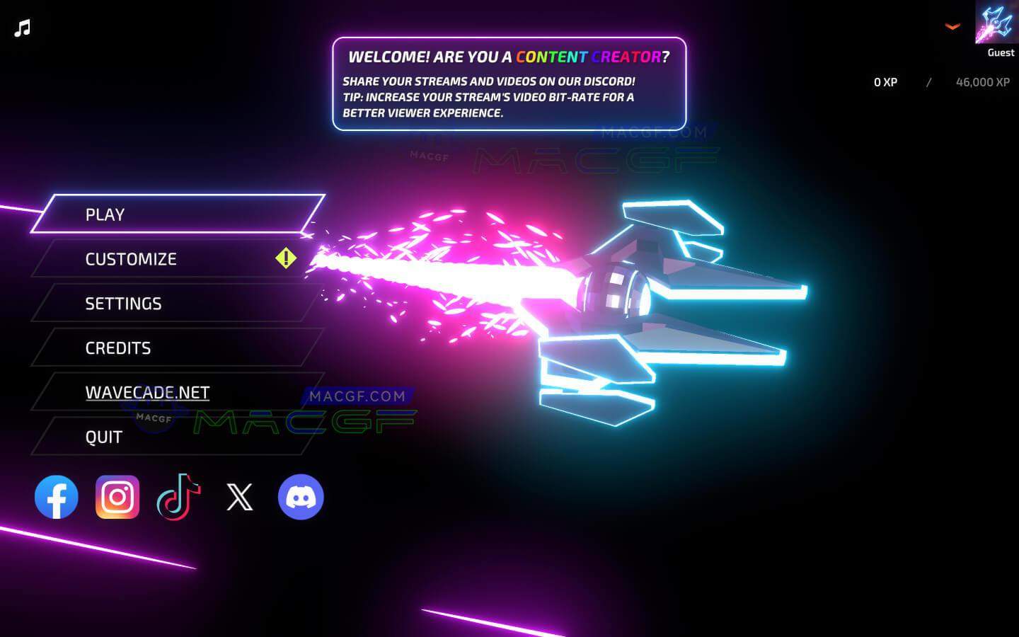 图片[1] - 「浪潮射击」WAVECADE v1.8.3(0) 英文原生版 - macGF