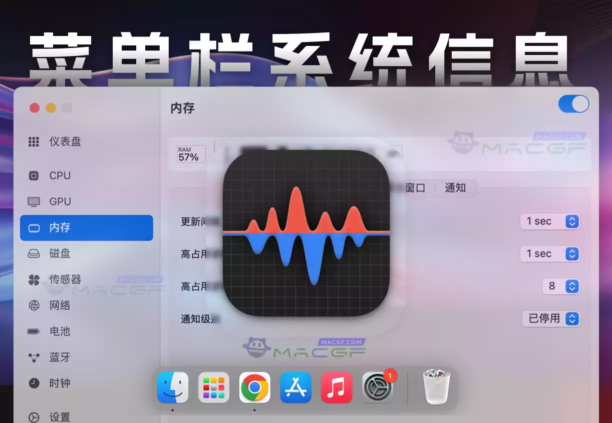 「菜单栏系统监视工具」Stats v2.10.12 免激活版 - macGF