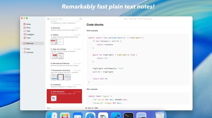 FSNotes 截图 1