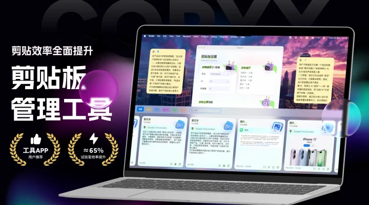 CopyX 剪贴板管理工具，桌面便签，笔记，日记、OCR识别 截图 1