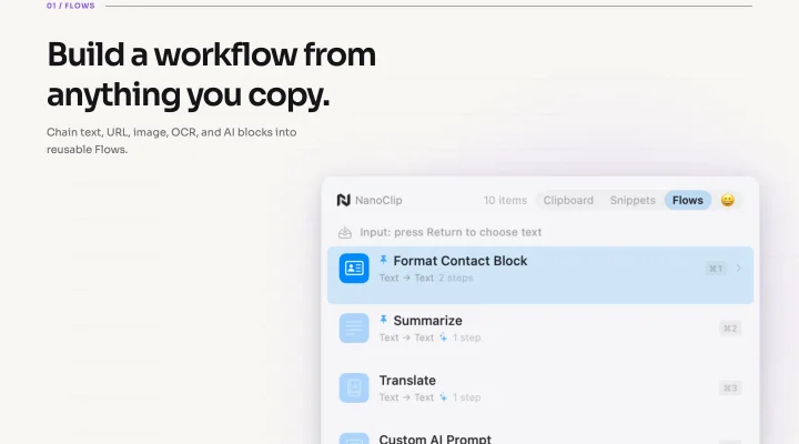 NanoClip - Clipboard Manager 截图 1
