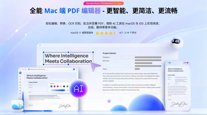 万兴PDF - PDF阅读器、编辑、签名、注释与转换格式 截图 1