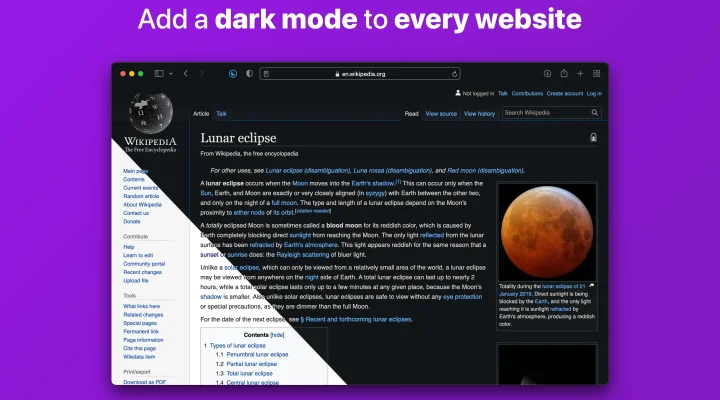 Noir – Dark Mode for Safari 截图 1