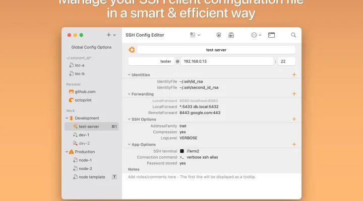 SSH Config Editor 截图 1