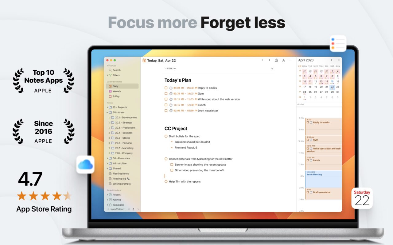 NotePlan - To-Do List & Notes 截图 1
